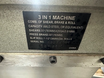 ENCO 3 in 1 Brake Shear Roll BRAKES- PRESS, HAND | Wheeler Machinery Sales (3)