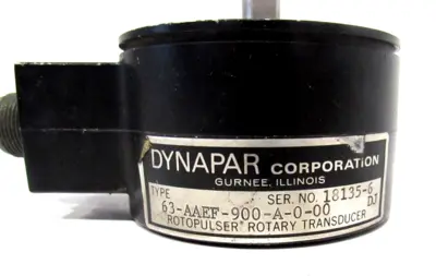 USED DYNAPAR 63-AAEF-900-A-0-00 ROTARY TRANSDUCER 63AAEF900A000