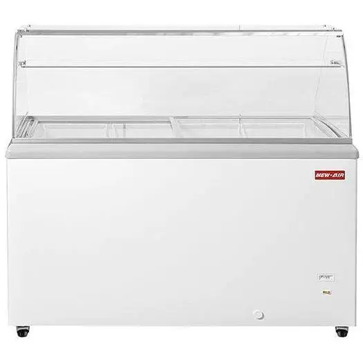 New Air 60" Four Basket Flat Glass Ice Cream Freezer - NIF-60-DC  Flat Glass