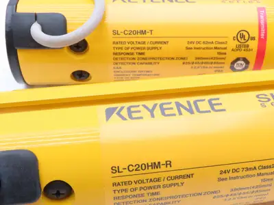 Keyence SL-C20HM Safety Light Curtain Set 425mm Protection Zone 20 Beam 24VDC