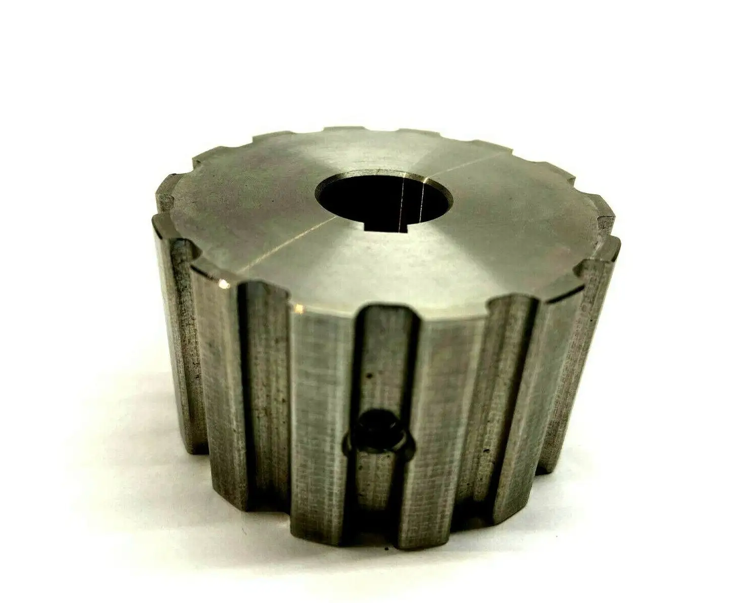 Steel 14 Tooth 55mm Diameter 31mm Wide 15mm Keyway w/ Setscrew Drive Gear - New – Open Box