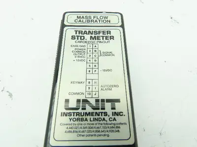 UNIT UTM-3020 Mass Flow Calibration Meter Gas N2 50 SLM 500 PSI