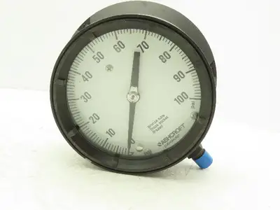 Ashcroft 45-1379-AS-02L-100# Duragauge Pressure Gauge 0-100PSI 4.5" Case 1/4"NPT