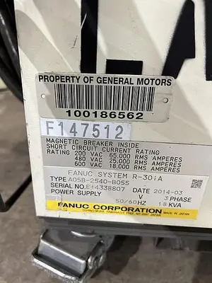 Used FANUC M900IA/600 WITH R30IA CONTROLLER, CLEANED AND TESTED, ONLY 5,168 HOURS Robots | Harbor Machinery Inc. #1283367