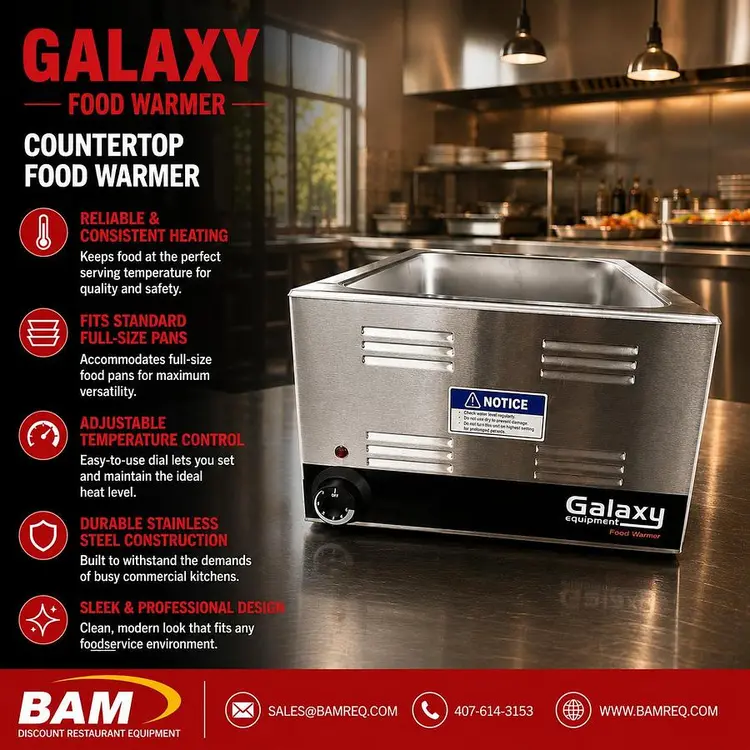 New | in-Stock GALAXY _UNKNOWN_ Steam Tables (Food) Florida US | BAM Discount Restaurant Equipment #1304839