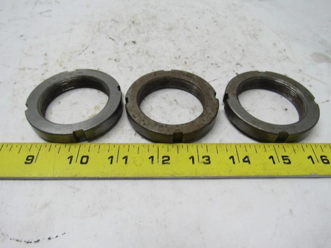 N-10 Locknuts 18 Threads per Inch 2.688" Outside Dia Lot of 3