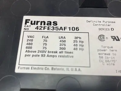 Used FURNAS 42FE35AF106 Miscellaneous Equipment (Electrical & Power) | Surplus Asset Holdings #1202142
