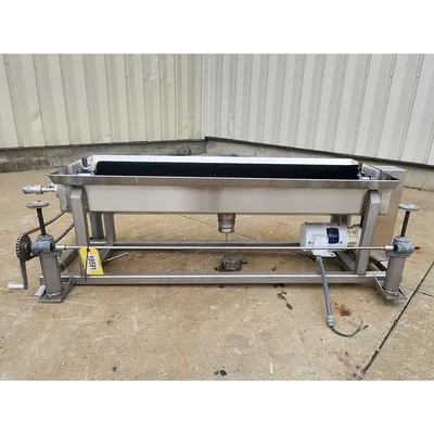 Used 1/2HP Motorized Sanitary Conveyor Belt Washing System - 54"W