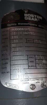 USED BOSTON GEAR 1750 rpm 3327P TENV