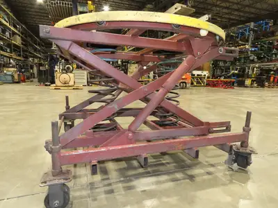 Southworth Pallet Pal Positioner Rotary Spring Level Loader Turntable on Casters