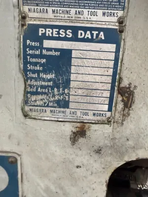 Used NIAGARA A22 O.B.I. Presses California US | Heavy Wall Consulting #1486113
