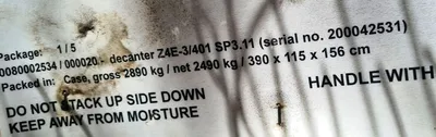 NEW: Flottweg Z4E-3/401 decanter centrifuge, 316SS.