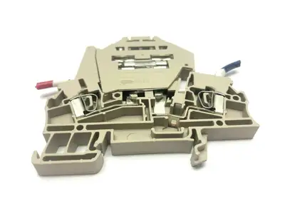 ZSI 2.5 | Weidmuller  Tan Din Rail Terminal 2.5 mm Sq. 500V LOT OF 10 - Used