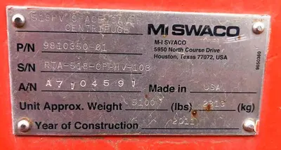 (2) Swaco CD 518 HV Slimline decanters centrifuges on trailer, Duplex SS.