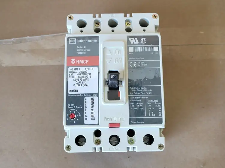 New | in-Stock CUTLER-HAMMER HMCP100R3C Switchgears British Columbia CA | Lenmark #239156