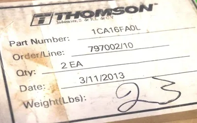 NEW THOMSON MOTION 1CA16FA0L ROUNDRAIL LINEAR GUIDE