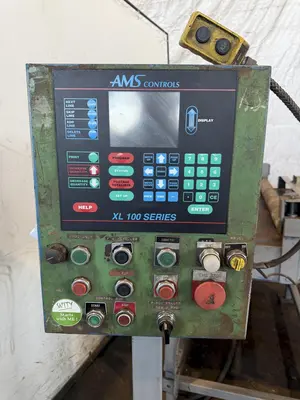 48” WIDE CUT-TO-LENGTH LINE: FAMCO SHEAR WITH FEED ROLL & AMS CONTROLS: STOCK #23384