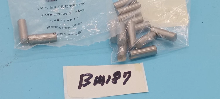 New | in-Stock Radax Industries Radax Dowel Pin Stainless Steel 1/4" x 3/4" DPS04X12MC Dowel Machines Arizona US | ASSET CONVERSION SPECIALISTS, INC. #1286870