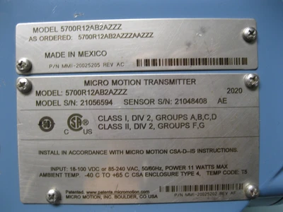 NEW Micro Motion 5700 R12 AB2AZZZ AAZZZ