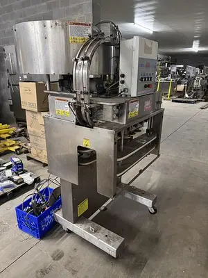 USED KAPS-ALL PACKAGING SYSTEMS, INC. MODEL A-6 PORTABLE 6 SPINDLE INLINE CAPPER