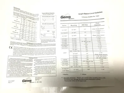 Gems 74780 Level Switch