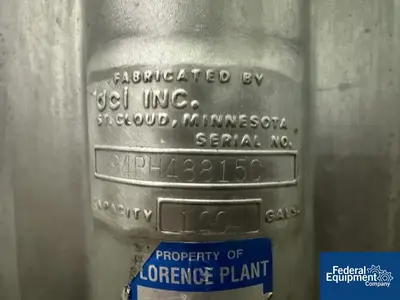 USED DCI 100 Gal DCI Tank, S/S