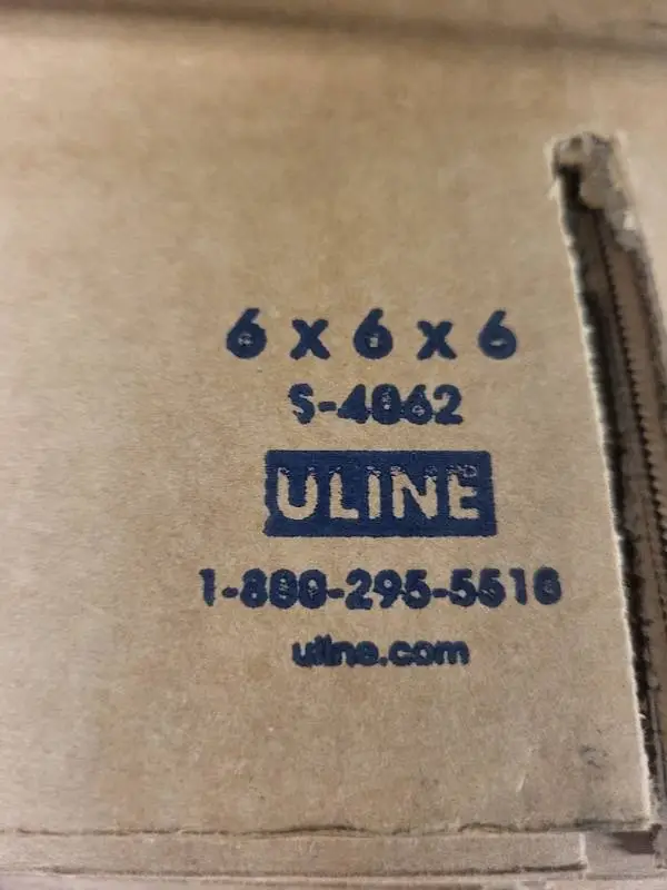 Bundle of Uline 6x6x6 Inch Corrugated Shipping Boxes