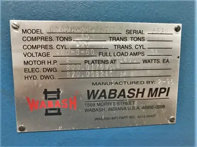 USED 1996 WABASH WABASH G302H-15-ASTM PRESS