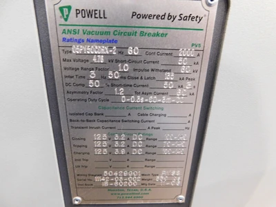 Used Powell NA Circuit Breakers Ohio US | Equipment Recovery Corp. #1330793