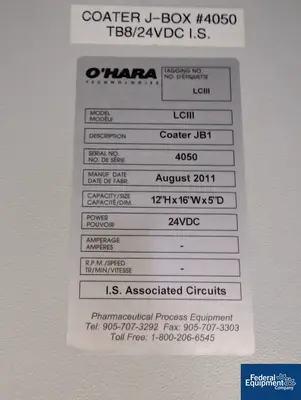 USED O'HARA 36" O'Hara Labcoat Coating Pan, Model LC3