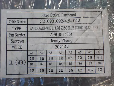 A9b10115354 Fiber Optic Patchcords - C210901092-4.5-042