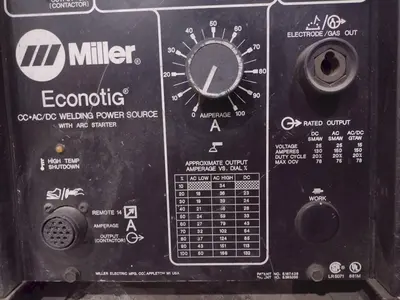 150 AMP MILLER ECONOTIG - AC/DC TIG WELDER POWER SOURCE: STOCK #23029