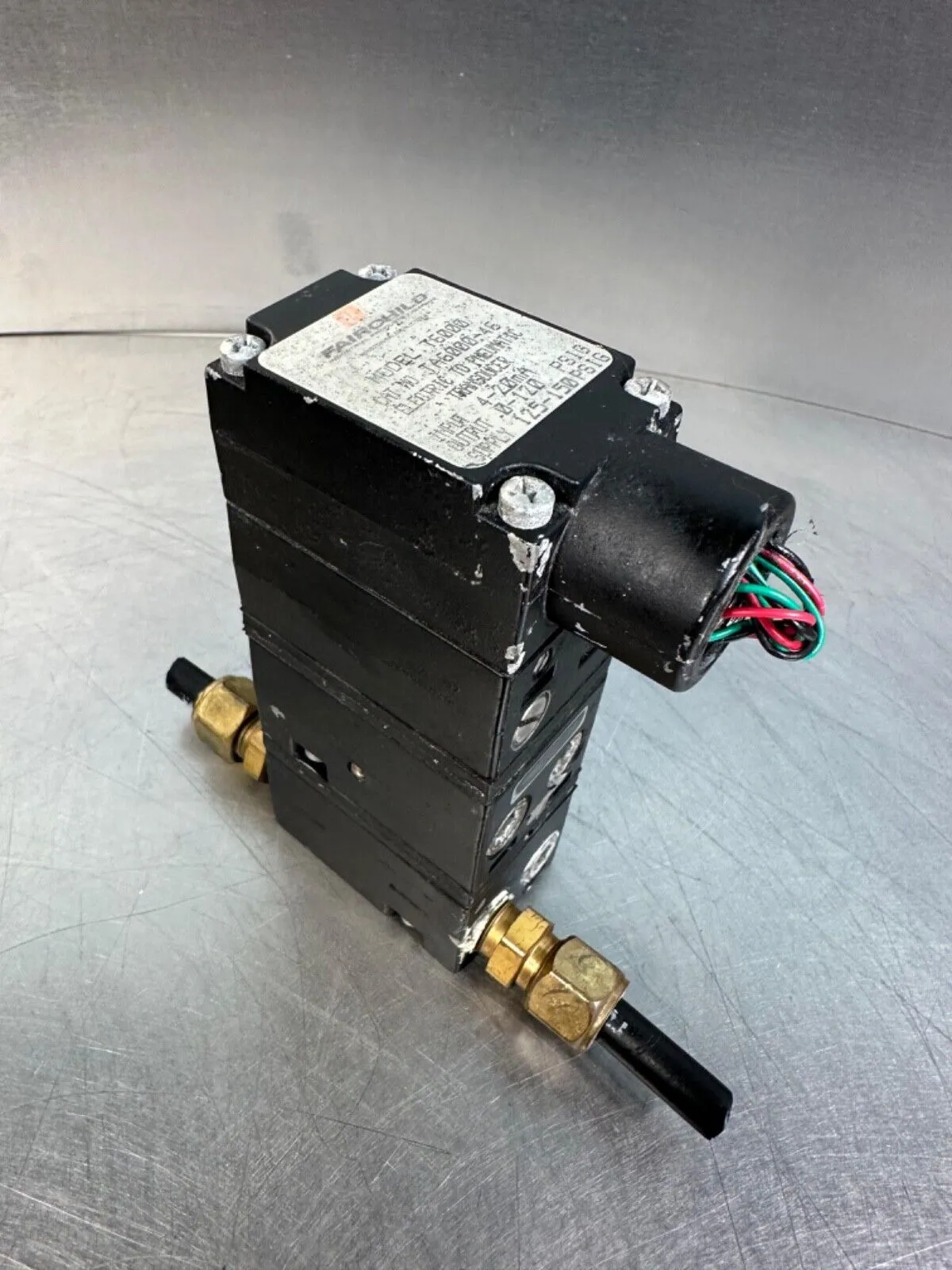 Fairchild Pneumatic Transducer T-6000 TA6000-46 Supply 125-150 PSI (6E-1)