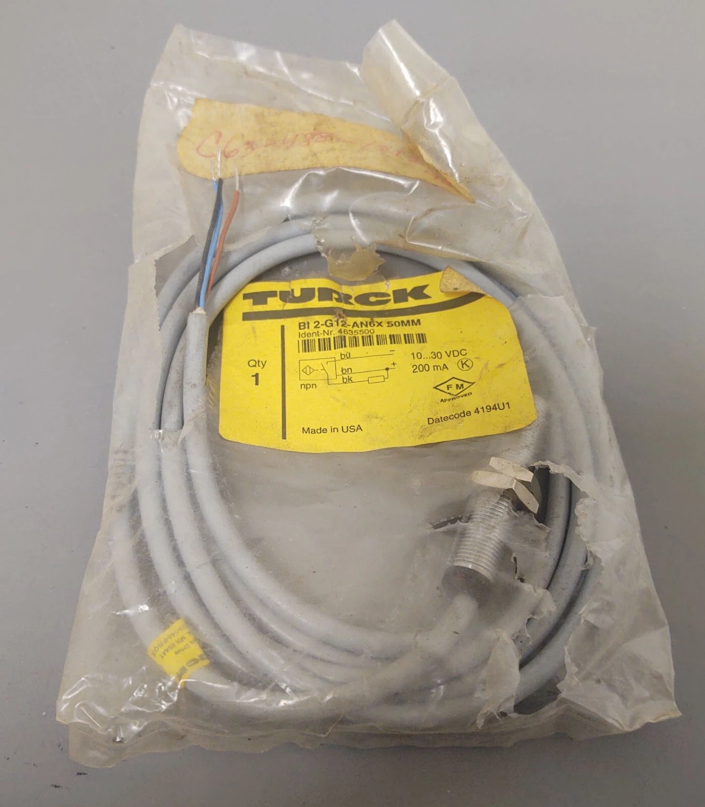 NEW Turck BI 2-G12-AN6X 50MM