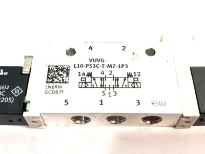 USED FESTO AIR PILOT CONTROL SOLENOID VALVE 5/3 CLOSED 566476