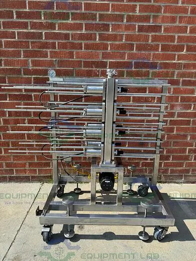 Used MILLIPORE STAINLESS STEEL PELLICON 2 CASSETTE FILTER HOLDER STACK OF 8 Filtration Equipment | Equipment Lab #486502