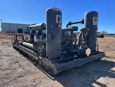 CAT G3608 / Ariel Model JGC-4 Two Stage Compressor - Cylinder Sizes 14.125" x 14.125" x 8.375" x 8.375" Less Engine