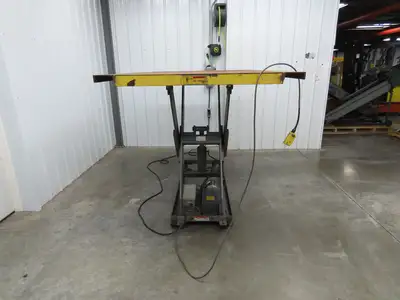 Pentalift 7P484 4000lbs Hydraulic Scissor Lift Table 48" Travel 88x60" Top 3Ph