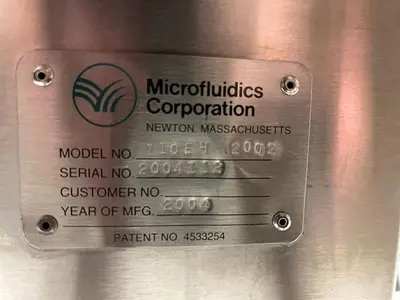 Microfluidics Model M110EH Microfluidizer  High Shear Liquid Processor