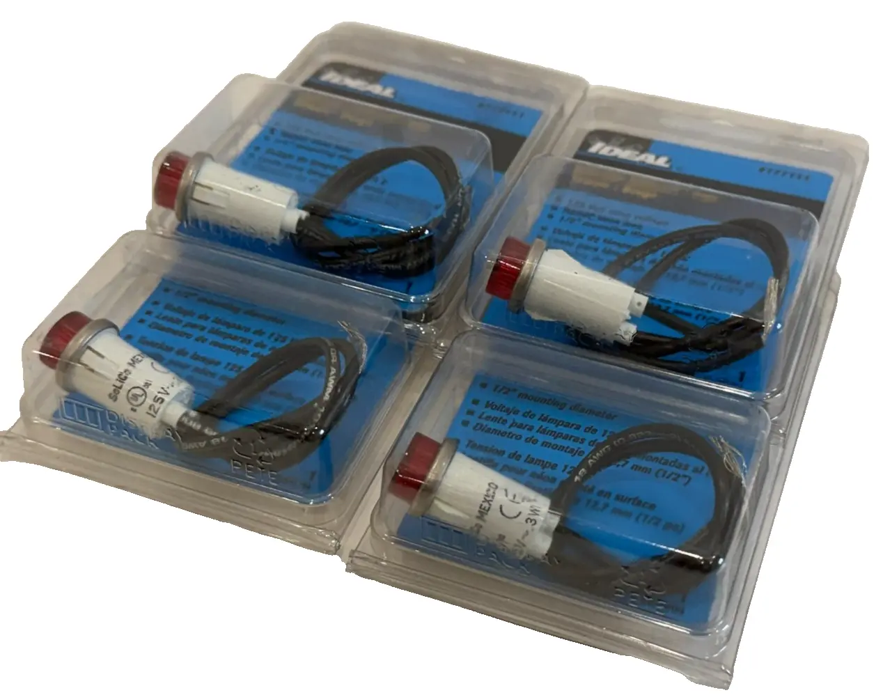 NEW LOT OF 4 IDEAL 777111 MINATURE INDICATOR LIGHT