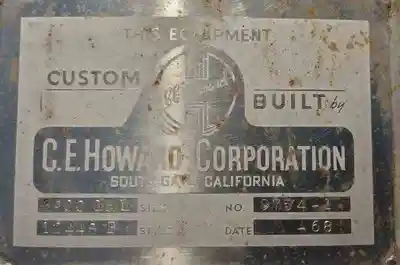 4000 gal ce howard stainless steel tank