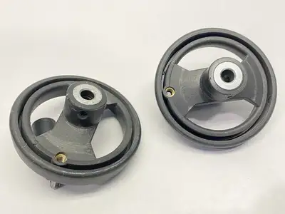 Used RS PRO BLACK TECHNOPOLYMER HAND WHEEL 100MM DIAMETER LOT OF 2 Misc Industrial Equipment | Maverick Industrial Sales #1100134