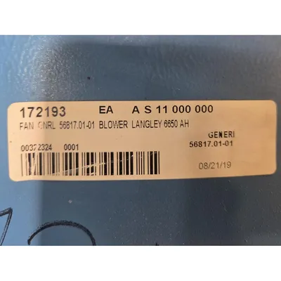 Used 3000 CFM @ 12" SP Northern Blower Fan Model GBO-414