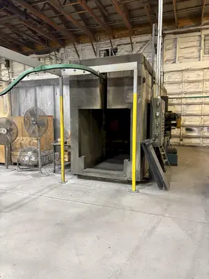 ADVANCED CURING SYSTEMS AUTOMATIC HANGER CONVEYOR PASS-THROUGH SYSTEM: YOBRO #24994