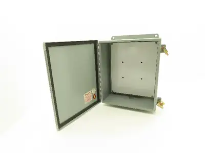 Hoffman 1210 Electrical Enclosure Control Panel with Backplate 12x10x4"