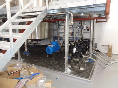 5,000L Liquid / Powder Mixer Plant with HMI Process control.
