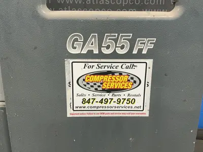 Used 2014 ATLAS COPCO GA55 FF Rotary Screw & Sliding Vane Air Compressors Ohio US | HGR 24 #1516989