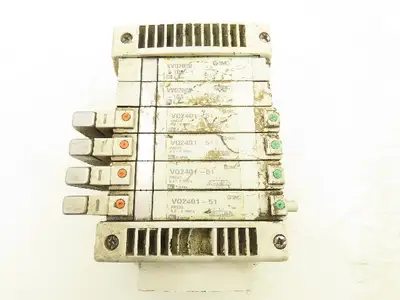 SMC VVQ2000-10A-1 VQ2401-51 Pneumatic Solenoid Valve 6-Station Manifold Block
