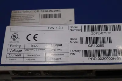 KOLLMORGEN CR10250/ CR10250-2G206C Servo Drive STOCK H1487