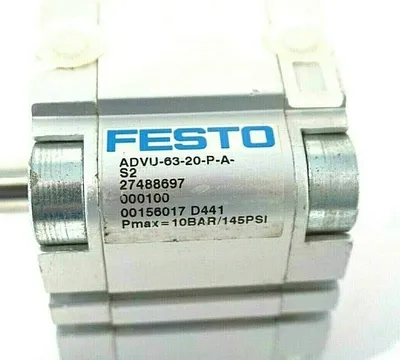 NEW FESTO ADVU-63-20-P-A-S2 COMPACT CYLINDER ADVU6320PAS2